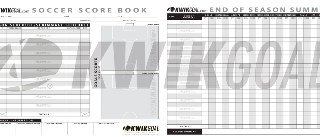 Training Equipment - Kwik Goal Score Book
