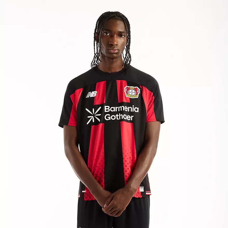 New Balance Bayer 04 26/27 Authentic Home Youth Short Sleeve Jersey