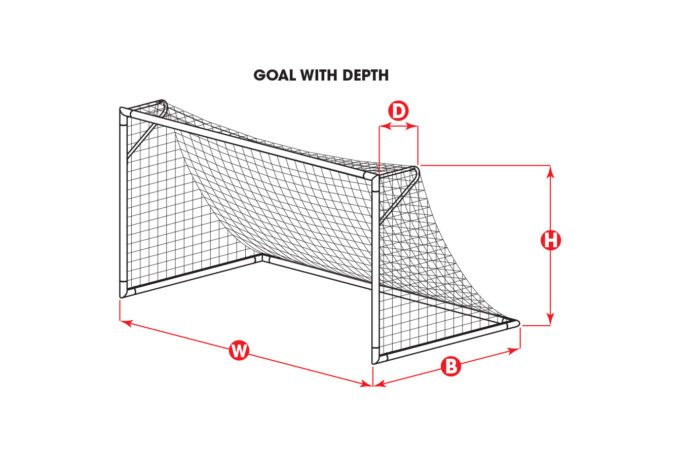KwikGoal - 8'Hx24'Wx4'Dx10'B Soccer Net